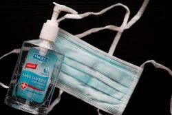 Image of Face mask and sanitizer, Blog, Metro Surveillance Security